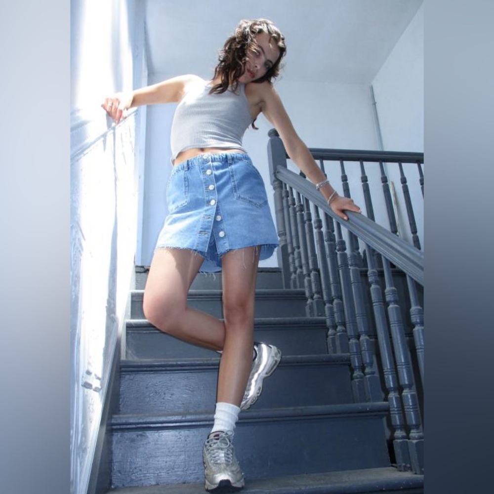 BDG Button front Jean skort